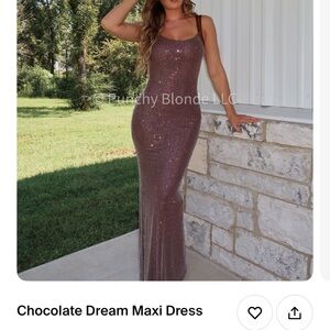 Punchy Blonde Glamorous Sequin Maxi Dress